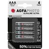 AgfaPhoto Batterie alcaline Ultra -AAA LR03 Micro 4 pezzi