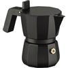 Alessi Moka DC06/1 B - Caffettiera Espresso di Design, Manico e Pomolo in PA, 1 Tazza, Nero