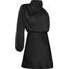 Cocila Vestito Lungo da Donna Vestito da Regalo da da Donna Vestito Elegante Monospalla a Maniche Lunghe in Raso di Alta qualità per Il Commercio Estero Vestito per Capodanno (Black, S)