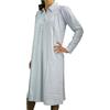 Linclalor Camicia da notte in cotone caldo con colla art. 92754-50, Celeste