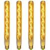 VIVIBEAM Lampadina Edison Vintage E27, Lampada da parete a tubo LED vintage dimmerabile E27 da 4 W in lunghezza 30 cm, Lampadina a tubo LED vintage Ideale per lampade da parete, lampade Steampunk -4 pezzi