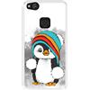 Hapdey Custodia per [ Huawei P10 Lite ] Disegni [ Baby Pinguino, Inverno ] Cover Guscio in Silicone Flessibile Transparente TPU