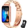 MIJOBS Cinturino di Metallo in Acciaio Inox Compatibile per Huawei Band 8/9 / 10, Smart Band Accessori Bande di Ricambio per Uomini e Donne