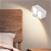 ZVO Lampada da parete a LED per interni, lampada da parete con batteria, Touch Control 3 modalità di colore, 3 luminosità, lampada da comodino, girevole a 360°, per soggiorno, camera da letto, scale,