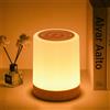 Auxmir Lampada da Comodino Touch Dimmerabile, Abat Jour Comodino Senza Fili, Alta 3000mAh Ricaricabile, 256 Colori RGB 5 Modalità 5 Luminosità, LED Luce Notturna Bambini con Timer per Camera da letto
