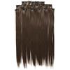 Prettyland statico-libero lunga 7 pezzi Clip-in Extension 50cm pezzo capelli lisci set di dei capelli - marrone 06