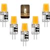 Dvnoua G4 12V 5W Bianco Freddo 6000K, 500LM, 5W Equivalenti a 50W Lampada Alogena, Lampadine LED G4 per Applique da Specchio, 360 ° Di Luce, Nessun Sfarfallio, non Dimmerabile, CRI>85, 5 Pezzi