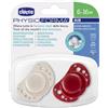 CHICCO (ARTSANA SpA) PhysioForma® Air Succhietti Rosa Silicone 6-16 Chicco® 2 Pezzi