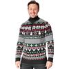 CityComfort Felpa Uomo - Maglione Natalizio M-2XL per Ragazzo - Classico Christmas Jumper Idea Regalo (Grigio/Rosso, L)