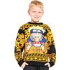 NARUTO Maglioni Natalizi per Bambini e Ragazzi, Maglione Natalizio Anime, Abbigliamento Natale Bambino Ragazzo 9-16 Anni (Nero/Giallo, 15-16 Ans)