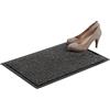 Relaxdays 10021902_756 Zerbino Asciugapassi, Tappeto da Ingresso, per Interni, Grande, Sottile, Nero-Grigio, 40 x 60 cm
