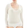 SalGiu Maglia Intima Donna (3 Pezzi) Taglie Forti Lana e Cotone Manica Lunga Invernale Pizzo (8)