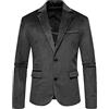 liaddkv Sakko - Giacca da uomo in velluto, vestibilità normale, da uomo, Xxxl, elegante, con 2 bottoni, da lavoro, casual, per lavoro, matrimonio, feste, Nero , M