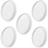 cyclingcolors EAN cyclingcolors 5x Griglia di ventilazione plastica tonda diametro installazione 50 mm totale 55 mm da incasso areazione dell'aria, Bianco