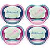 AVENT Philips Avent Ciuccio Ultra Air Night per neonati, da 6 a 18 mesi, 4 pezzi, contenitore per trasporto e sterilizzazione, 6-18 m