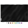 ANLEY Fly Breeze 3x5 Piedi Bandiera Nera - Colore Vivido e Resistente Ai Raggi UV - Testata In Tela E Doppie Cuciture - Bandiera Nera Tinta Unita Poliestere Anelli Ottone 3 X 5 Piedi
