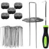 Velway 50 Picchetti Telo Pacciamatura e 50 Rondelle - Antiruggine Picchetti Giardino, Telo Pacciamatura, Erba Artificiale, Fissaggio per Campeggio - 150x36mm Ø 3 mm