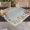 PETTI Artigiani Italiani - Centrotavola Natalizio, Centrotavola da Tavolo Cucina Natalizio, Runner Centrotavola 90x90 cm, Centrotavola Snow, 100% Made in Italy