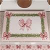 PETTI Artigiani Italiani - Coprifornello Natalizio, Coprifornello Cucina Natalizio, Copri Piano Cottura 50x70 cm, Coprifuochi Fiocco Rosa Piume, 100% Made in Italy