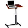 Relaxdays Tavolino da Laptop, Rotelle con Freni, Altezza Regolabile, HLP 95x60x40 cm, Ripiano, 2 Aste Antiscivolo, Rosso