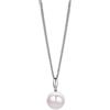 OROVI Collana Donna Argento 925 Collana con Ciondolo con Perla Coltivata 46 cm, gioiello anallergico confezionato in un elegante astuccio portagioie