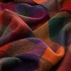 Lorenzo Cana - Coperta di lusso in alpaca al 100% lana di alpaca, soffice coperta morbida, a quadri, colore: rosso/arancione e verde, coperta per divano - 96283