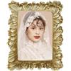 Yuaaoh Cornice Foto da Tavolo Vintage 10x15cm Cornice Portafoto in Resina Cornice Creativa A Forma Di Foglie Di Palma for Foto di Matrimoni la Casa, Orizzontale Verticale Display (Oro)
