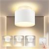 BOYIR Faretti LED Soffitto 7W+3W 900LM Faretti da Soffitto 3000K/4000K/6000K Plafoniera led Soffitto Ø80x67mm Lampada da Soffitto in Alluminio per salone corridoio cucina salotto, Bianco