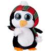 Ty UK Ltd 2020-Boo-Reg Beanie Boos Cheer Penguin Xmas 2020 Boo Reg Peluche, Multicolore, 36241