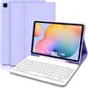 Hofsos Custodia con tastiera per Samsung Galaxy Tab S6 Lite, custodia con supporto per matite, tastiera wireless (QWERTZ) per Galaxy Tab S6 Lite 10,4 2024/2022/2020(P620/P625/P610/P613/P615/P619), viola