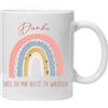 Acen Merchandise Tazza con scritta Danke, dass du mir hilfst zu wachsen, Tasse Schulkind, Einschulung - Regali - Regenbogen - Regalo per la prima elementare - Scuola elementare - Idea regalo - Inizio della scuola