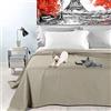 Byour3 - Copriletto in Cotone Misto ORGANICO Matrimoniale Letto Singolo Piazza e Mezza Coperta Pesante Lavabile Teli Arredo Multiuso Copritutto GrandFoulard Copridivano (Beige, Singolo)