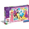 Clementoni-Le Principesse Disney & Sofia Princess Supercolor Puzzle, Multicolore, 104 Pezzi, 27086