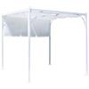 DEODATO Gazebo da giardino con copertura scorrevole Open 3x3x2,5 mt bianco