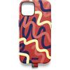 UNTAGS - Cover iPhone 13 mini Graphic Tour - Materiale Effetto Pelle - Morbida Microfibra Interna Antigraffio - Rosso