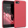 kwmobile Custodia Compatibile con Apple iPhone SE (2022) / iPhone SE (2020) / iPhone 8 / iPhone 7 Cover - Back Case per Smartphone in Silicone TPU - Protezione Gommata - rosso fluo