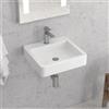 KAMALU Lavandino bagno design piccolo 45cm in ceramica bianca |Litos-540