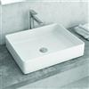KAMALU Lavabo appoggio 51cm design moderno ceramica slim Litos-0002