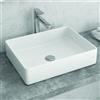 kamalu Lavabo bagno appoggio 47cm design moderno ceramica modello Litos-0003- KAMALU