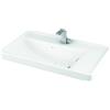 KAMALU Lavabo sospeso ceramica 60cm bianco lucido Litos-TT86