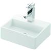 KAMALU Mini lavabo bagno in ceramica bianca lucida | Litos-DF35