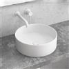 KAMALU Lavabo tondo colore bianco opaco 35cm | Litos-KBM350
