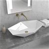 KAMALU Lavabo da appoggio 64cm esagonale bianco | Litos-K64