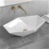 KAMALU Lavabo da appoggio 57cm design esagonale bianco | Litos-K57