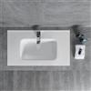 KAMALU Lavabo da incasso 91cm in ceramica lucida | Litos-K7090
