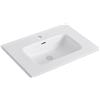 KAMALU Lavabo da incasso 76cm per mobile in ceramica bianca |Litos-K7075