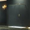 kamalu parete doccia walk-in 160cm staffe dorate kw3000r