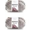 Bernat Blanket Silver Steel Yarn - 2 confezioni da 300 g/10,5 oz - poliestere - 6 super voluminosi - 200 metri - per maglia/uncinetto