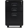 Yaasa File Cabinet - Cassettiera da ufficio su rotelle | nero