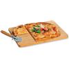 Kesper | Vassoio per pizza con sarta, materiale: bambù certificato FSC®, dimensioni: 40 x 30 x 1,5 cm, colore: Marrone | 58466